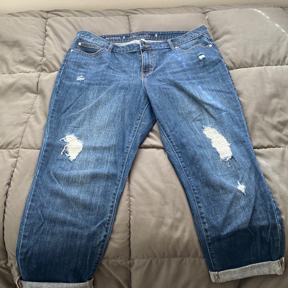Jennifer Lopez Boyfriend Cropped Size 14
